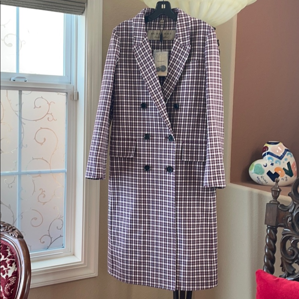 Brand new runway Burberry plaid coat